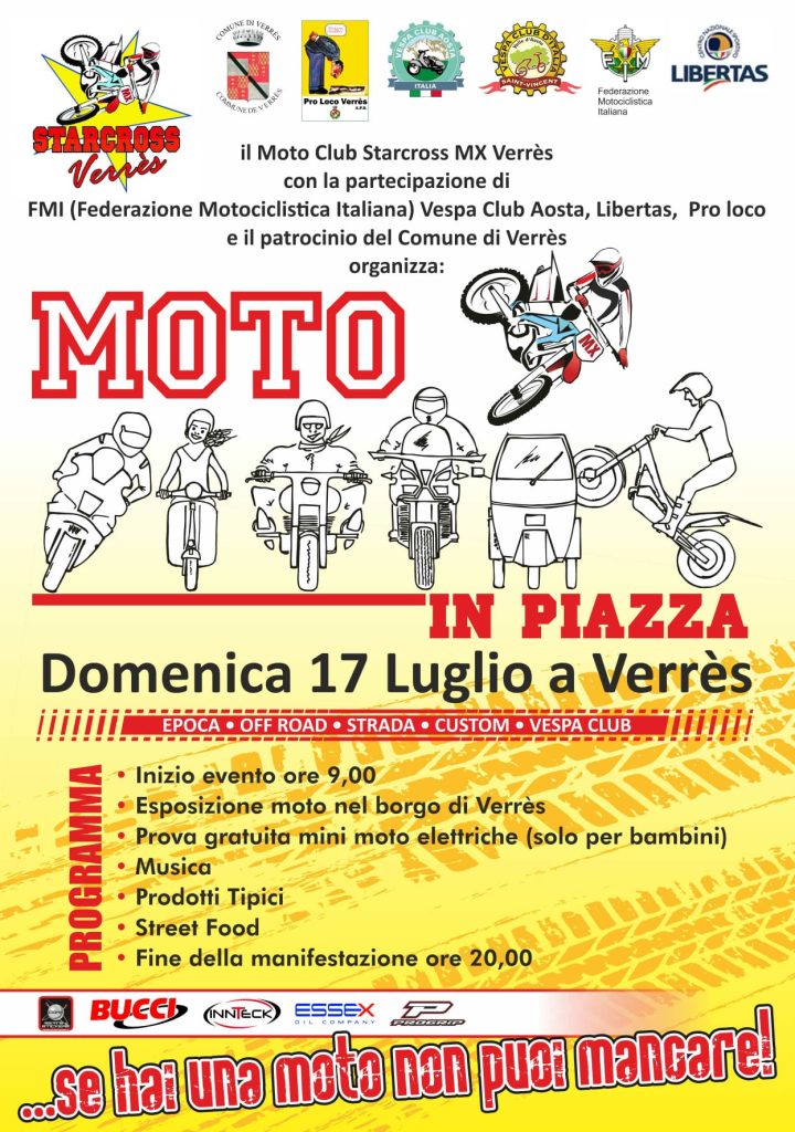 Per info potete inviare una mail a starcrossmxverres@gmail.com o contattare il numero 3391951207