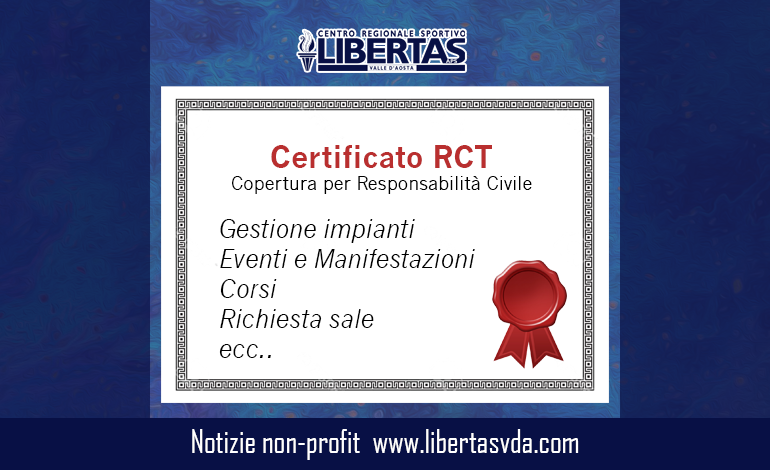 Certificato Responsabilità Civile (RCT), come deve fare l’associazione per ottenerlo?