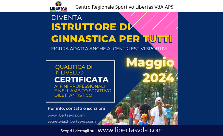 Maggio 2024: Corso per Istruttore adatto a Centri Estivi